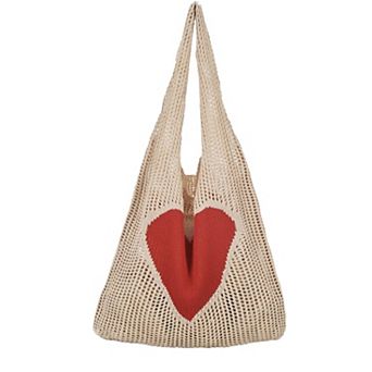 Crochet Tote Bag Women Boho Butterfly Beach Travel Shopping