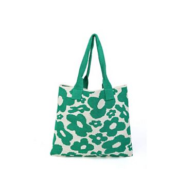 Women's Crocheted Tote Bag Aesthetic Shoulder Satchel