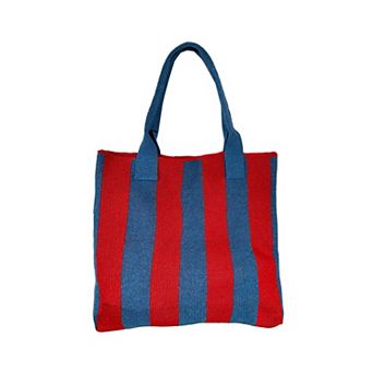 Women's Crocheted Tote Bag Aesthetic Shoulder Satchel