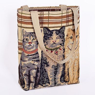 Floral Jacquard Tote Bag Vintage Shoulder Handbag