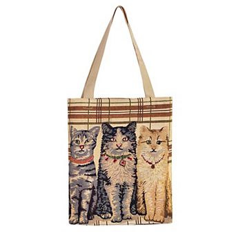 Floral Jacquard Tote Bag Vintage Shoulder Handbag