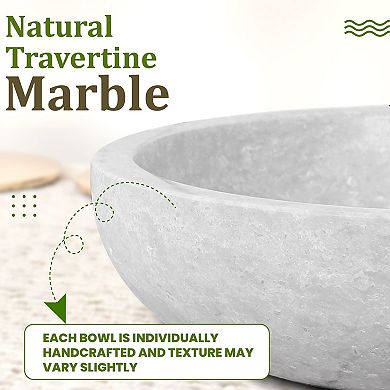 Travertine Decorative Bowl Modern Centerpiece