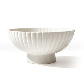 Ceramic Fruit Bowl Pedestal Farmhouse Decor Centerpiece