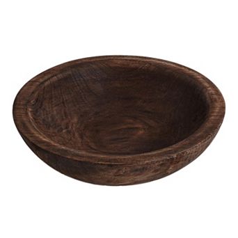 Hand Carved Wooden Decorative Bowl Farmhouse Centerpiece