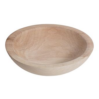 Hand Carved Wooden Decorative Bowl Farmhouse Centerpiece