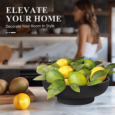 Decorative Bowl Modern Handicraft Home Fruit Kitchen Entry Table Artificial Stone