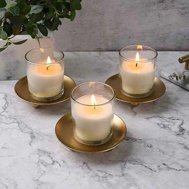 Iron Plate Candle Holder Stand Set