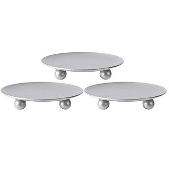 Iron Plate Candle Holder Stand Set
