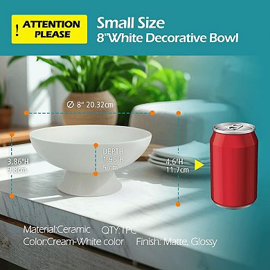 Pedestal Decorative Bowl Minimalist Centerpiece Gift