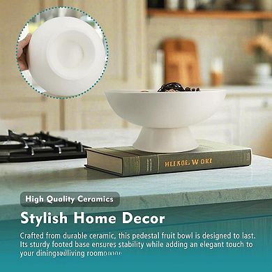 Pedestal Decorative Bowl Minimalist Centerpiece Gift