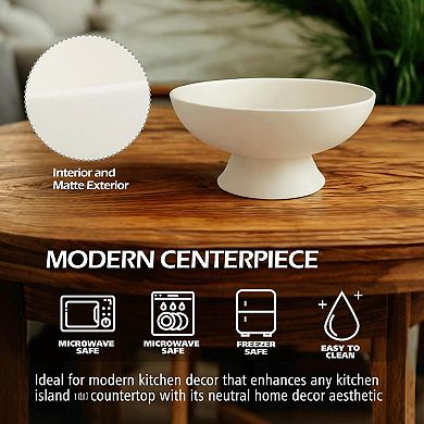 Pedestal Decorative Bowl Minimalist Centerpiece Gift