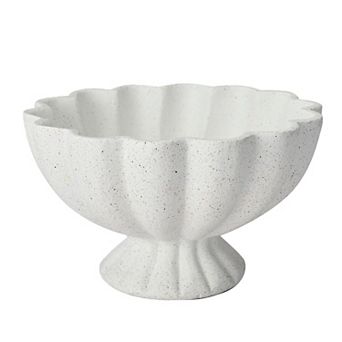 Pedestal Ruffle Bowl Centerpiece Handicraft Decor
