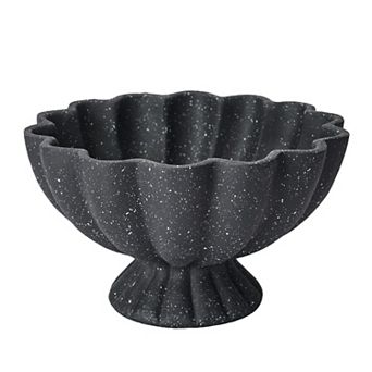Pedestal Ruffle Bowl Centerpiece Handicraft Decor