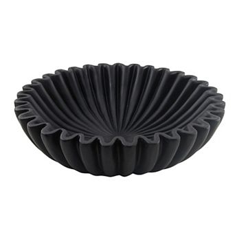 Scalloped Edge Decorative Bowl Multifunctional Storage Tray Faux Stone