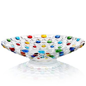 Glass Crystal Bowl Centerpiece Decorative Fruit Display Wedding Decor