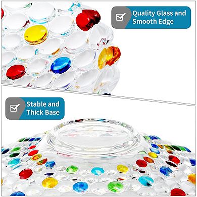 Glass Crystal Bowl Centerpiece Decorative Fruit Display Wedding Decor