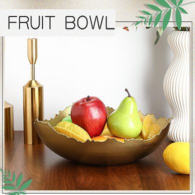 Moroccan Metal Bowl Decorative Centerpiece
