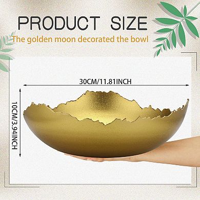 Moroccan Metal Bowl Decorative Centerpiece