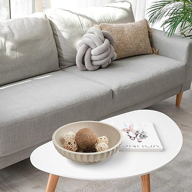 Decorative Bowl Fruit Kitchen Entryway Stone