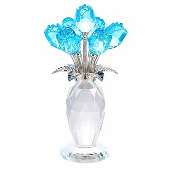 Crystal Rose Glass Bouquet Vase Gift