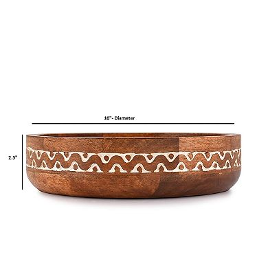 Mango Wood Round Decorative Rustic Centerpiece Wedding