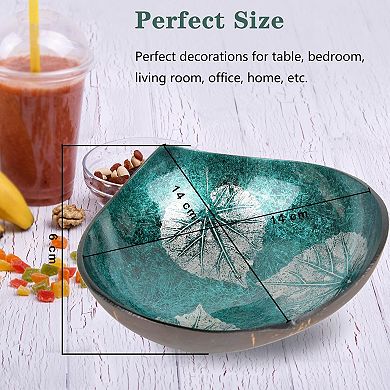 Coconut Heart Bowl Wooden Key Holder Snack Storage Shell