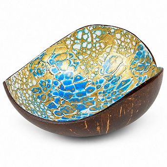 Coconut Heart Bowl Wooden Key Holder Snack Storage Shell