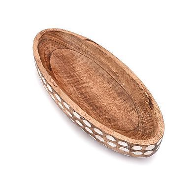 Mango Wood Decorative Bowl Table Centerpiece Home Decor