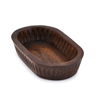Mango Wood Long Bowl Table Centerpiece