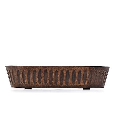 Mango Wood Long Bowl Table Centerpiece