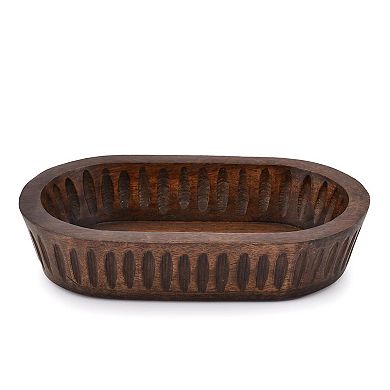 Mango Wood Long Bowl Table Centerpiece