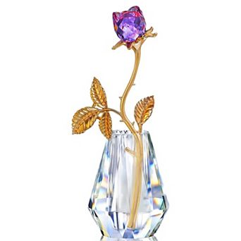 Crystal Rose Glass Flower Decor Wedding Gift