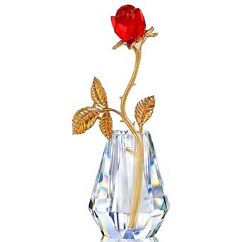Crystal Rose Glass Flower Decor Wedding Gift