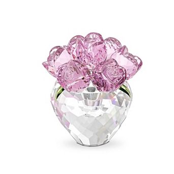 Crystal Rose Glass Bouquet Vase Home Decor Gift