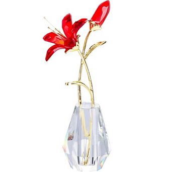 Crystal Lily Vase Sunshine Catcher Home Decor Gift Box