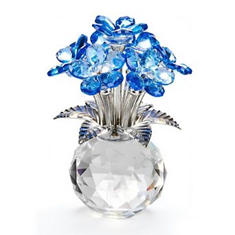 Crystal Flower Glass Gifts Women Bouquet Wedding Anniversary Mom