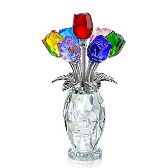 Crystal Forget Me Not Figurine Glass Ornament Home Decor