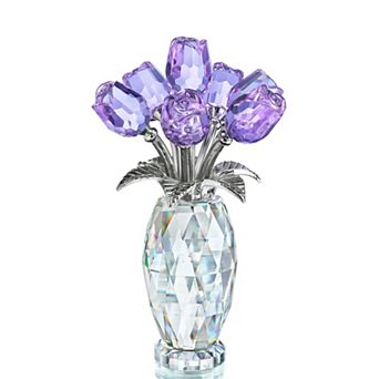 Crystal Forget Me Not Figurine Glass Ornament Home Decor