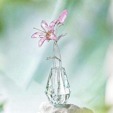 Crystal Calla Lily Figurine Wedding Bouquet Vase Decor