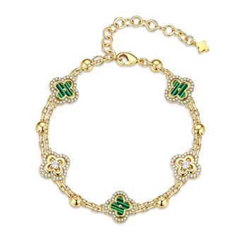 Four Leaf Clover Bracelet Women Lucky Gift