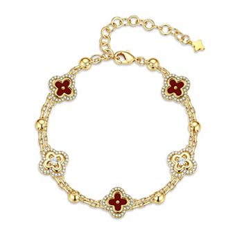 Four Leaf Clover Bracelet Women Lucky Gift
