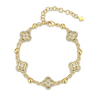 Four Leaf Clover Bracelet Women Lucky Gift