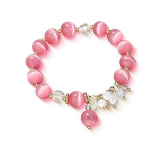 Cat's Eye Stone Crystal Bracelet Women Gift