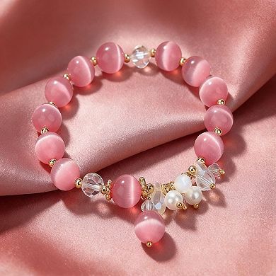 Cat's Eye Stone Crystal Bracelet Women Gift