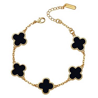 Four Leaf Clover Bracelet Women Adjustable Charm Gift
