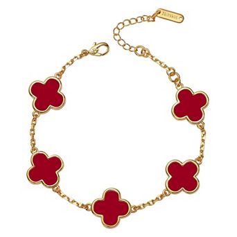 Four Leaf Clover Bracelet Women Adjustable Charm Gift