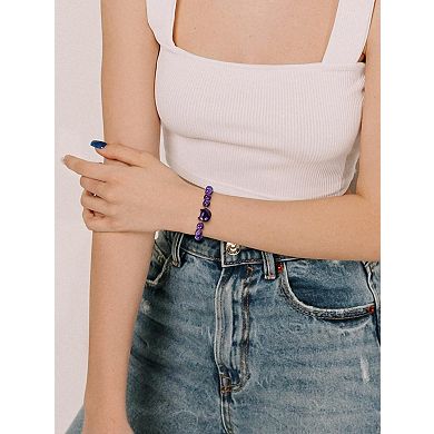 Crystal Cat Bracelet Protective Gemstone Stretch Design Good Luck Gift