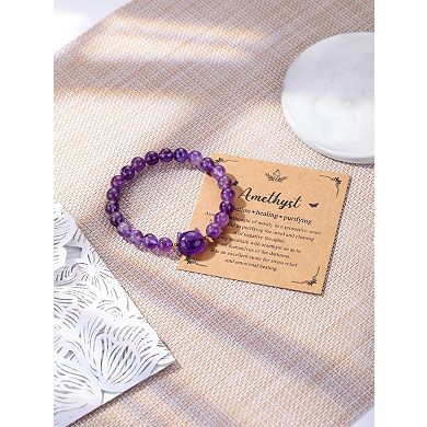 Crystal Cat Bracelet Protective Gemstone Stretch Design Good Luck Gift