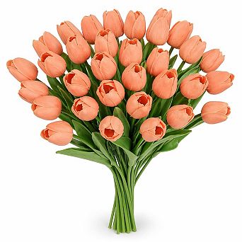 Artificial Tulip Flowers Real Touch Faux Floral Arrangements Decorations