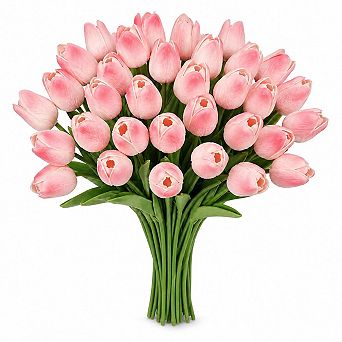 Artificial Tulip Flowers Real Touch Faux Floral Arrangements Decorations